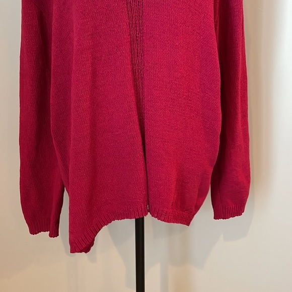 NWT Philosophy Knit Sweater SZ XXL Fuchsia Very Soft to Touch V-Neck - Picture 4 of 14